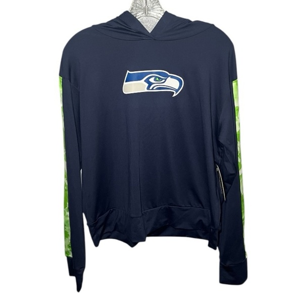 NWT NFL Kadl Seattle Seahawks Blue and Green Sweatshirt Size L - Picture 1 of 7